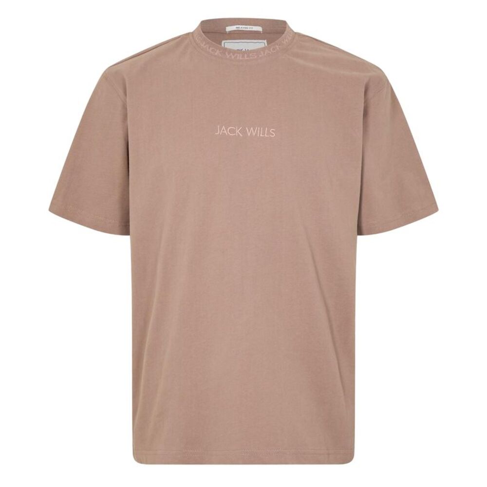 Jack Wills Mens Jacquard T-Shirt / Brick